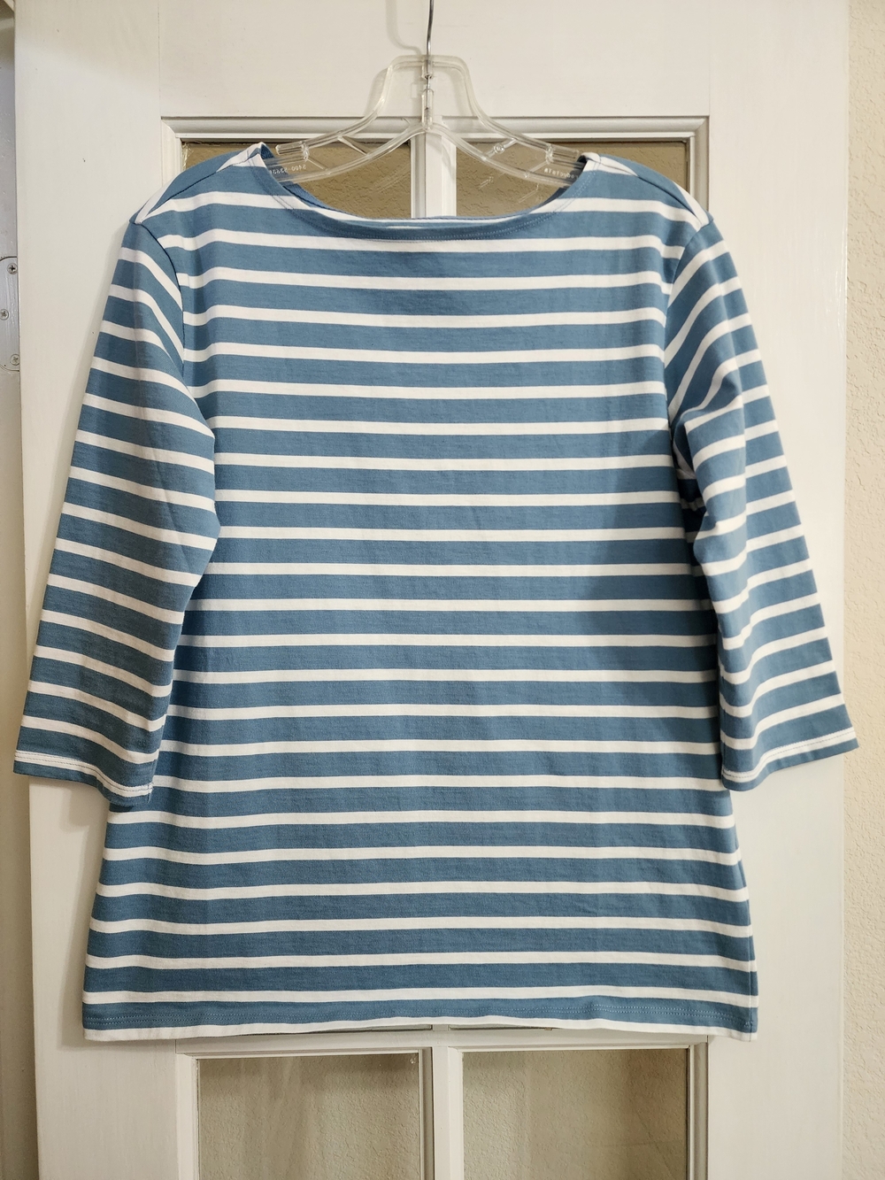 Seasalt Cornwall Sailor Top US 6 Blue White Breton Stripe Organic Cotton